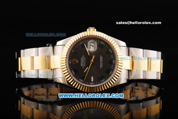 Rolex Datejust II Rolex 3135 Automatic Movement Steel Case with Gold Bezel and Two Tone Strap