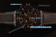 Hublot Big Bang Tourbillon Automatic PVD Case with Black Dial and Black Rubber Strap