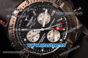 Breitling Avenger Skyland Chrono Swiss Quartz PVD Case with Black Dial and Red/Black Nylon Strap