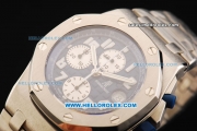 Audemars Piguet Royal Oak Offshore Blue Themes Swiss Valjoux 7750 Automatic Movement Full Steel with Blue Dial and White Arabic Nunmerals - Run 12@Sec