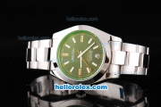 Rolex Milgauss Oyster Perpetual Swiss ETA 2836 Automatic Movement Silver Case with Orange Second Hand and Black Dial