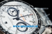 Omega Speedmaster Racing Master Clone Omega 9900 Automatic Steel Case/Bracelet White Dial With Stick Markers(JH)