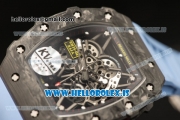 Richard Mille RM35-02 Carbon Fiber With Miyota 9015 Movement 1:1 Clone Blue Rubber