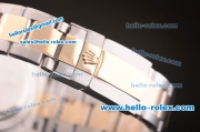 Rolex Daytona Automatic Two Tone with Gold Bezel,White Dial and Diamond Marking