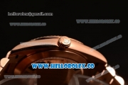 Rolex Day-Date Asia/Swiss ETA 2836 Automatic Rose Gold Case with White Dial and Rose Gold Bracelet - (BP)