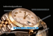 Rolex Datejust 37mm Swiss ETA 2836 Automatic Two Tone with White Dial and Roman Markers