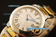 Cartier Ballon Bleu De Swiss ETA Quartz Steel Case with White Dial and Gold/Steel Strap