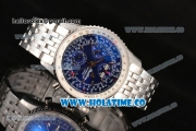 Breitling Montbrillant Datora Chrono Swiss Valjoux 7751 Automatic Steel Case/Bracelet with Blue Dial and Stick Markers - 1:1 Original (J12)