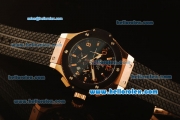 Hublot Big Bang King Chronograph Miyota Quartz Movement Rose Gold Case with Black Dial and PVD Bezel