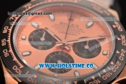 Rolex Daytona Chrono Swiss Valjoux 7750 Automatic Rose Gold Case with Ceramic Bezel Brown Dial and Stick Markers (BP)