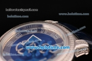 Ulysse Nardin Freak Automatic Steel/Diamond Case with Blue Dial and Black Leather Strap (EF)