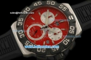 Tag Heuer Formula 1 Chronograph Swiss Quartz Movement Steel Case with Red Dial and Black Rubber Strap