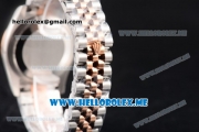 Rolex Datejust Clone Rolex 3135 Automatic Two Tone Case/Bracelet with Rose Gold Dial and Stick Markers (BP)