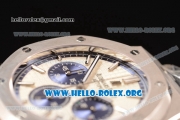 Audemars Piguet Royal Oak Chronograph Miyota OS20 Quartz Steel Case with White Dial and Steel Bracelet