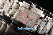 Patek Philippe Twenty-4 Swiss ETA Quartz Movement Steel Case with MOP Dial and Steel Strap -Lady Size