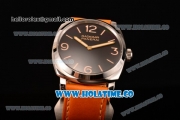 Panerai Radiomir PAM 622 Clone P.3000 Manual Winding Steel Case with Black Dial Brown Leather Strap and Stick/Arabic Numeral Markers - 1:1 Original (KW)