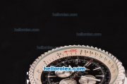 Breitling for Bentley Motors Quartz Chronograph Movement Full Steel with Black Dial and Silver Stick Marker