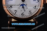 Patek Philippe Grand Complications Asia ST25 Automatic Rose Gold Case with White Dial and Brown Leather Strap Arabic Numeral Markers