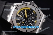 Audemars Piguet Royal Oak Offshore Diver Chrono Clone AP Calibre 3126 Automatic Steel Case with Black Dial Stick Markers and Black Rubber Strap - 1:1 Original (ZF)