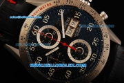 Tag Heuer Carrera Calibre 16 Swiss Valjoux 7750 Automatic Movement Titanium Case with Black Dial and White Markers
