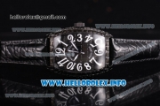 Franck Muller Black Croco Asia 2813 Automatic PVD Case wtih White Arabic Numeral Markers and Black Dial (BP)