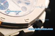 Audemars Piguet Royal Oak Offshore Chronograph Swiss Valjoux 7750 Automatic Movement Steel Case with White Rubber Strap