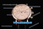 IWC Portofino Chrono Swiss Valjoux 7750 Automatic Steel Case with White Dial and Stick Markers