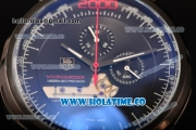 Tag Heuer Mikrogirder 2000 Chrono Miyota Quartz PVD Case with Black Dial and Rubber Strap - Red Second Hand