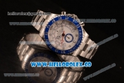 Rolex Yacht-Master II Chronograph Swiss Valjoux 7750 Automatic Steel Case with White Dial and Steel Bracelet - (BP)
