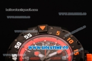 Richard Mille RM028 Swiss Valjoux 7750 Automatic PVD Case with Skeleton Dial and Orange Inner Bezel