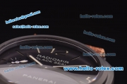 Panerai Radiomir Black Seal PAM 00292 Swiss ETA 6497 Manual Winding Ceramic Case with Black Dial and Brown Leather Strap - 1:1 Original