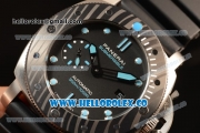 Panerai Luminor Submersible Fake Carbon Bezel With Steel Case Automatic Rubber Strap Black Dial PAM00799