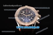 Breitling Avenger Seawolf Miyota Quartz Steel Case with Black Dial and Black Rubber Strap - Arabic Numeral Markers