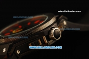 Hublot Big Bang Chronograph Miyota Quartz Movement PVD Case with Black Dial and Red Stick Markers