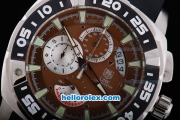 Tag Heuer Link Working Chronograph Quartz with Brown Dial and Green Marking