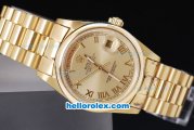 Rolex Day-Date Oyster Perpetual Automatic Full Gold with Rome Number Marking
