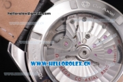 Omega Aqua Terra 150 M Co-Axial Clone 8500 Automatic Steel Case White Dial Stick Markers and Black Leather Strap (EF)