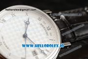 Breguet Classique Japanese Miyota 9015 Automatic Movement Steel White Dial and Roman Numeral Markers Leather Strap (FF)