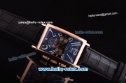 Franck Muller Long Island Tourbillon Automatic Movement Rose Gold Case with Black Dial and White Numeral Markers
