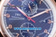 IWC Portugieser Yacht Club Asia ST25 Automatic Rose Gold Case with Black Dial Black Leather Strap and Arabic Numeral Markers