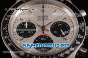 Rolex Daytona Vintage Chrono Miyota OS20 Quartz Steel Case/Bracelet with Stick Markers and Silver Dial