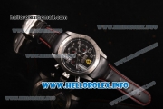 Scuderia Ferrari Chronograph Miyota OS20 Quartz Steel Case with Black Dial Leather Strap and Silver Arabic Numeral Markers