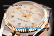 Rolex Datejust Swiss ETA 2836 Automatic 18K Yellow Gold/Steel Case with 18K Yellow Gold Bezel and Beige Dial (BP)