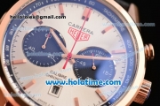 Tag Heuer Carrera Calibre 17 Chrono Miyota OS20 Quartz Rose Gold Case with White Dial and Stick Markers