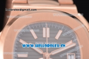 Patek Philippe Nautilus Clone PP 315 Automatic Rose Gold Case/Bracelet with Black Dial and Stick/Arabic Numeral Markers (BP)