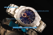 Rolex Yachtmaster II Automatic Movement Full Steel with Blue Dial and White Square Markers