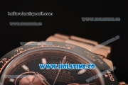 Rolex Daytona Chrono Swiss Valjoux 7750 Automatic Rose Gold Case with Ceramic Bezel Black Dial and Stick Markers (BP)