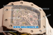 Richard Mille RM11-03 Swiss Valjoux 7750 Automatic Steel Case Skeleton Dial With Arabic Numeral Markers White Rubber Strap(KV)