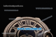 Cartier Ballon Bleu De Tourbillon Asia Automatic Steel Case with Black Dial and Roman Numeral Markers - Diamonds Bezel
