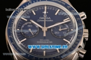 Omega Speedmaster Moonwatch Omega Co-Axial Chronograph Clone 9300 Automatic Full Steel with Blue Dial and Stick Markers (EF)